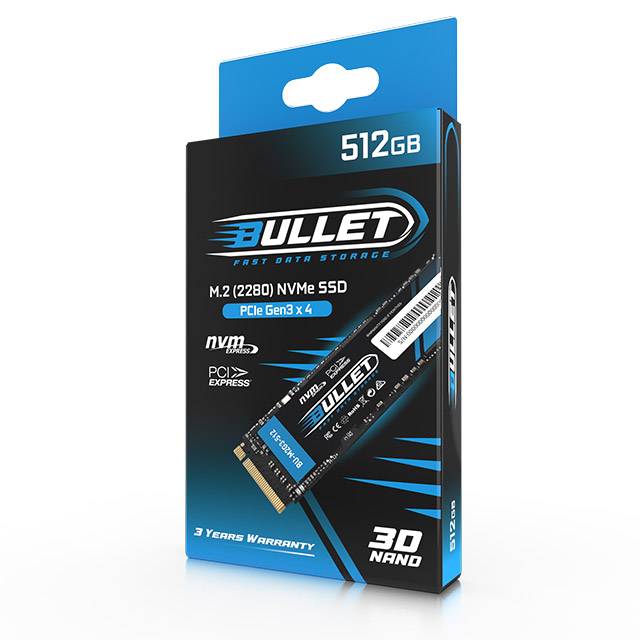 Bullet 512GB M.2 NVMe SSD (2280) Bullet 512GB M.2 NVMe SSD (2280)